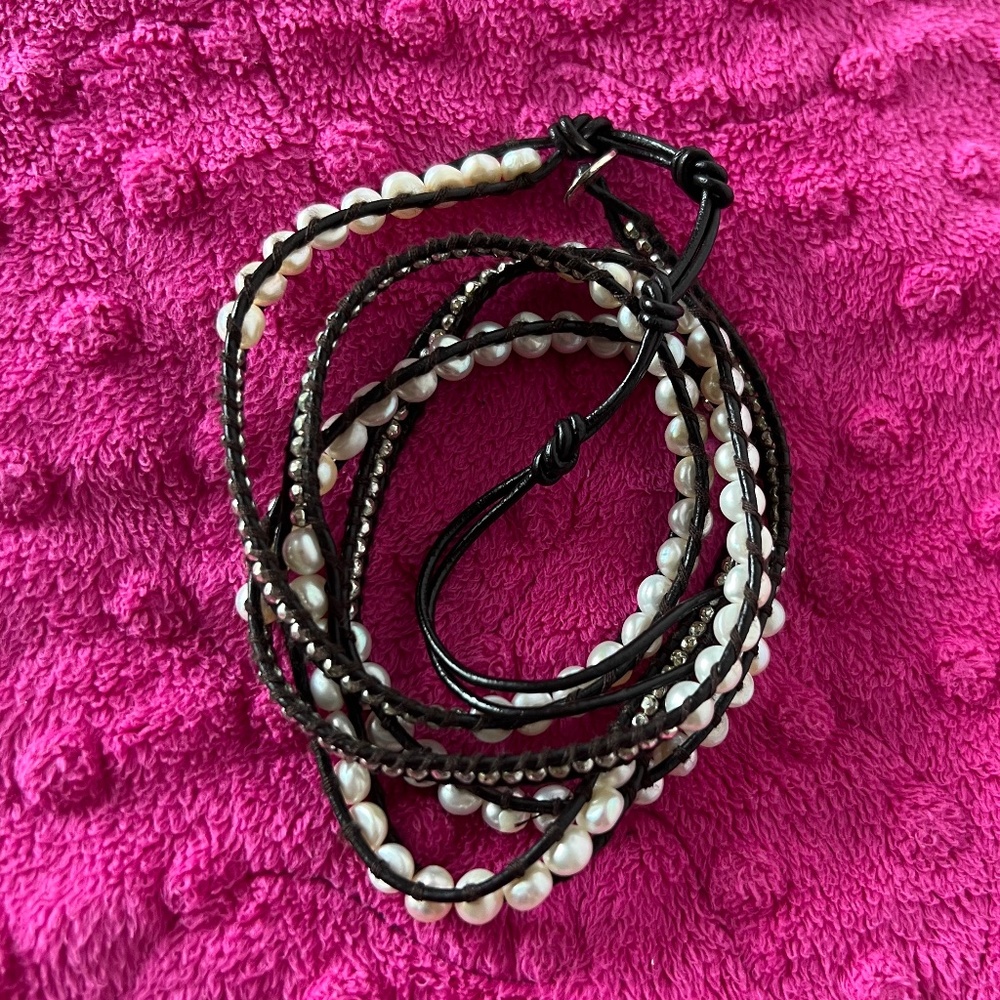 Lizou Leather Wrap Bracelet